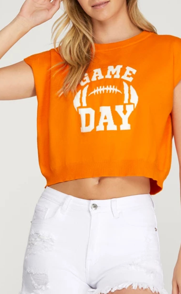 Game day drop shoulder sweater top