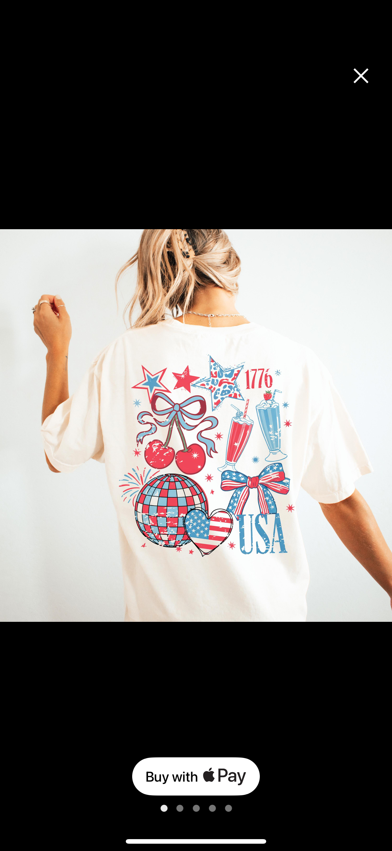 Red, white and blue tee