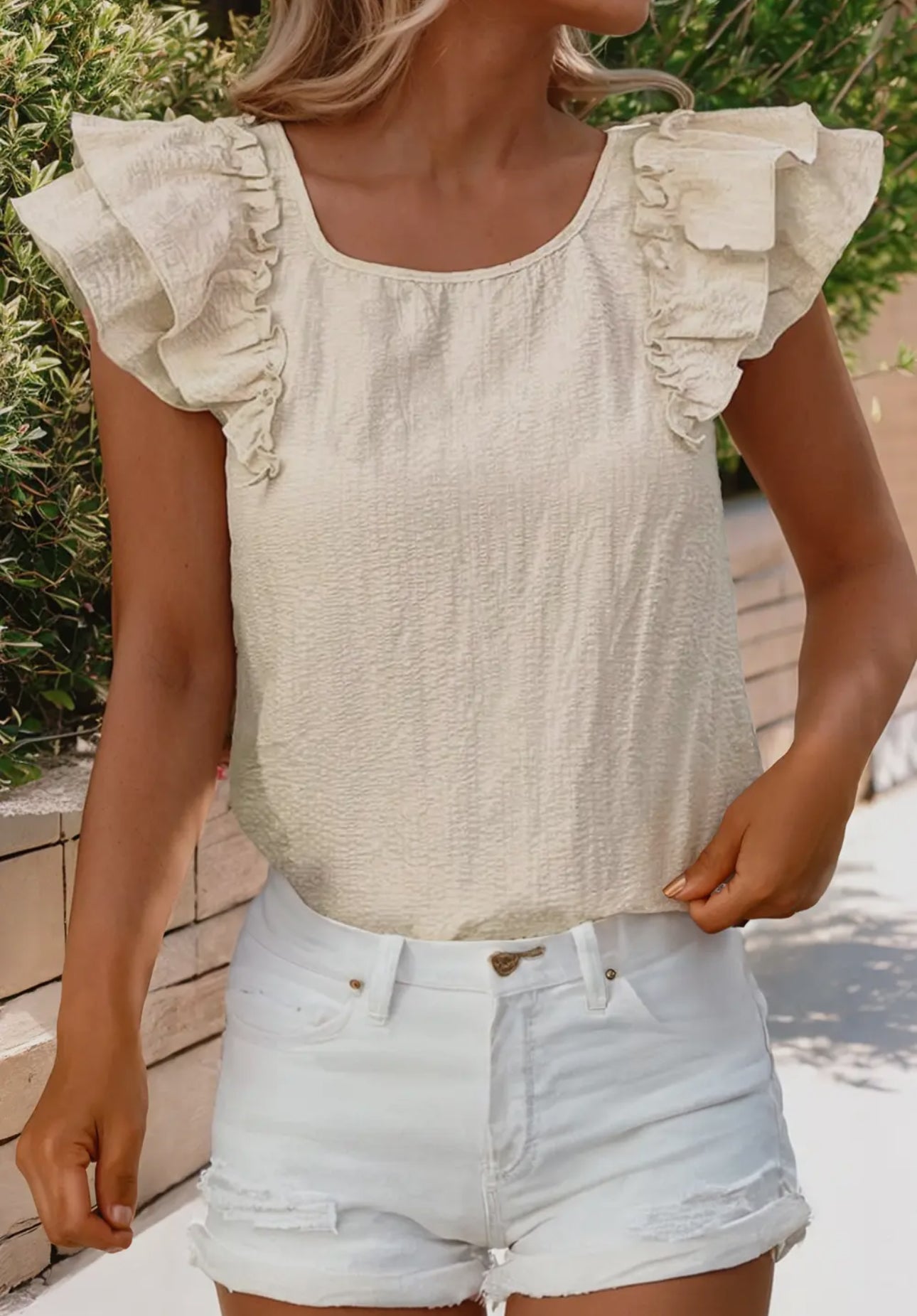 Khaki bow blouse