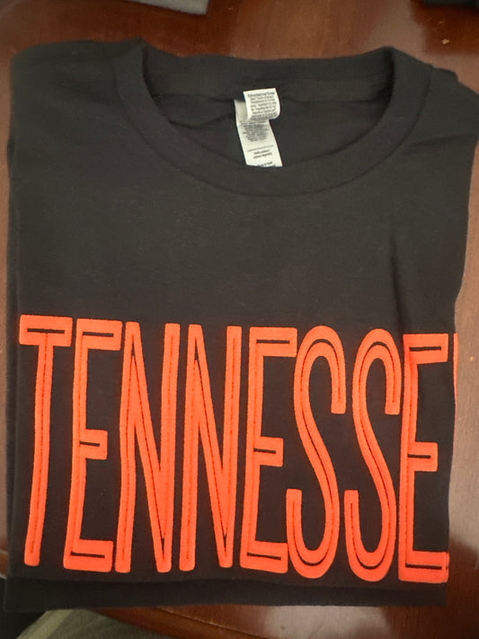 Tennessee puff letter youth tee black