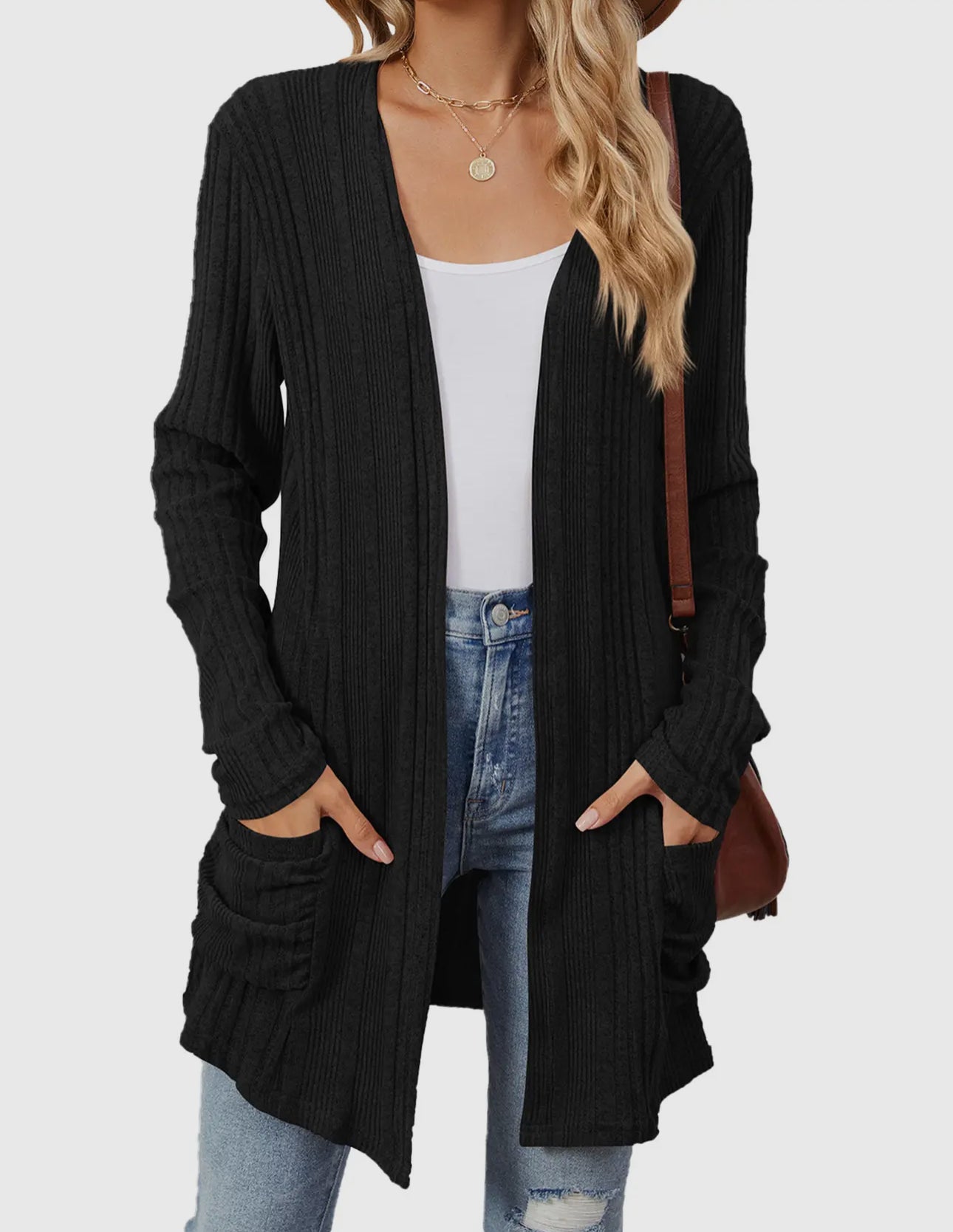 Black cardigan