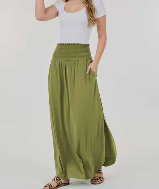 Maxi skirt olive