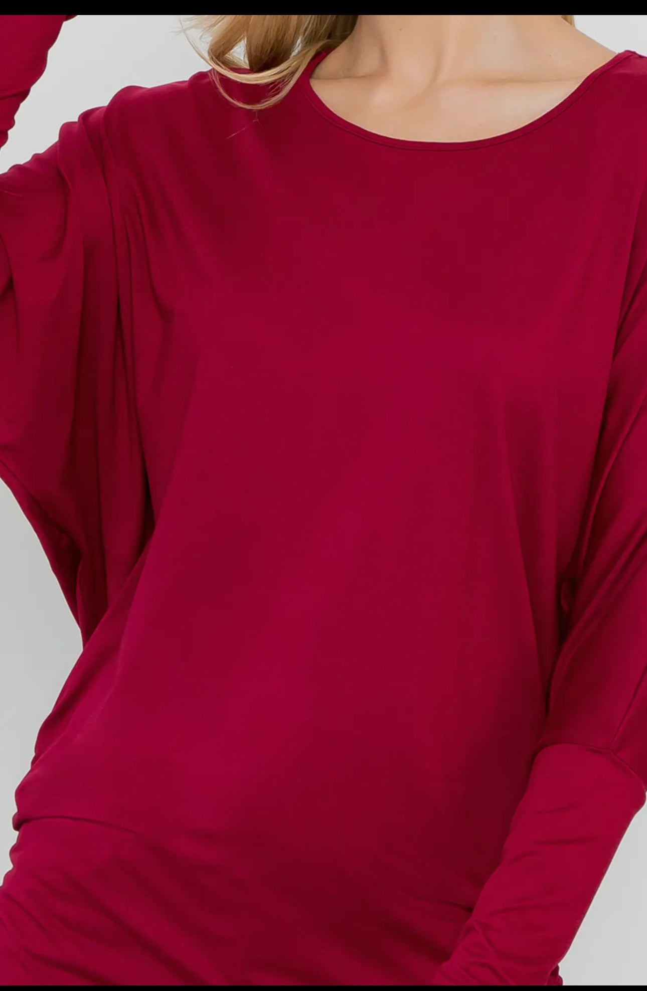 Long sleeve dolman top