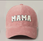 Mama 3d embroidered corduroy baseball cap