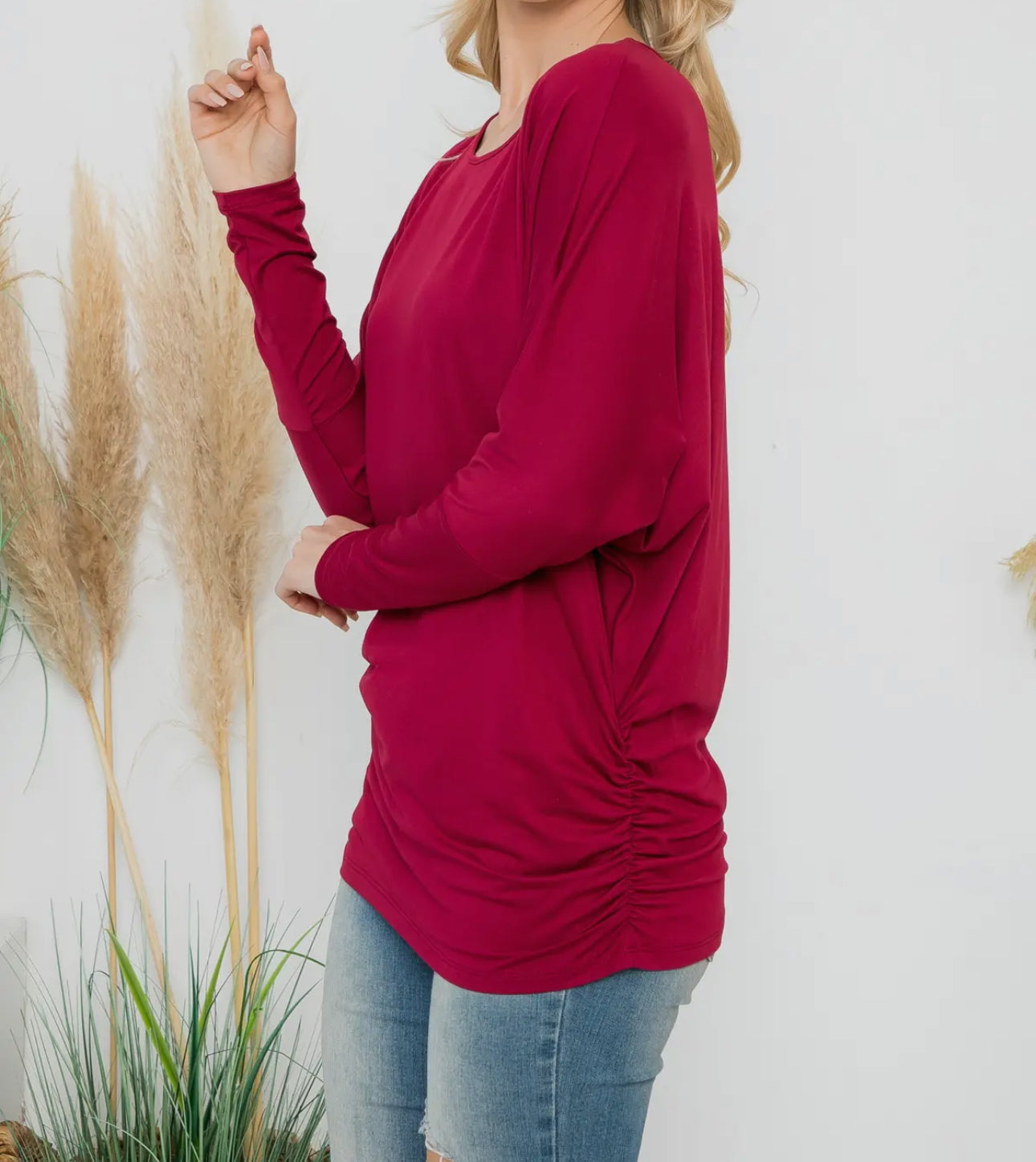 Long sleeve dolman top