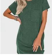 Ribbed dress green