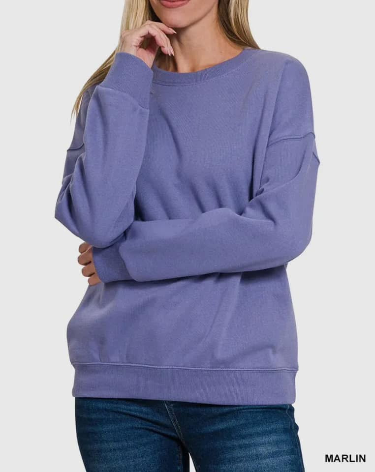 Zenana blue sweatshirt