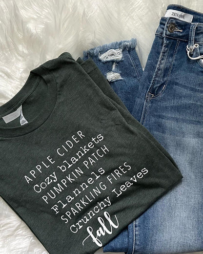 Fall words Graphic tee