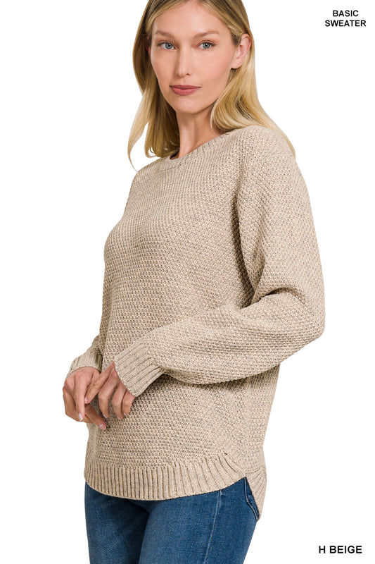 Round Neck Basic Sweater